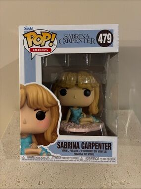 Funko Sabrina Carpenter Blonde Vinyl Figure in Teal Outfit Pop Rocks 479
